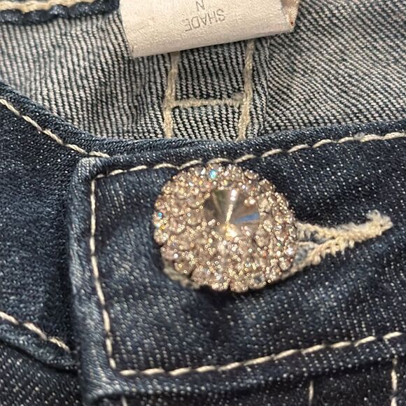 True religion boot cut jeans flap pocket bling buttons size 29 dark wash In EUC - Picture 3 of 11